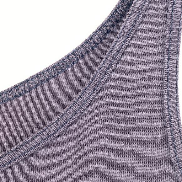 EILEEN FISHER Tank Top S Organic Cotton Ribbed Cami Scoop Neck Shell Blue - Picture 6 of 14